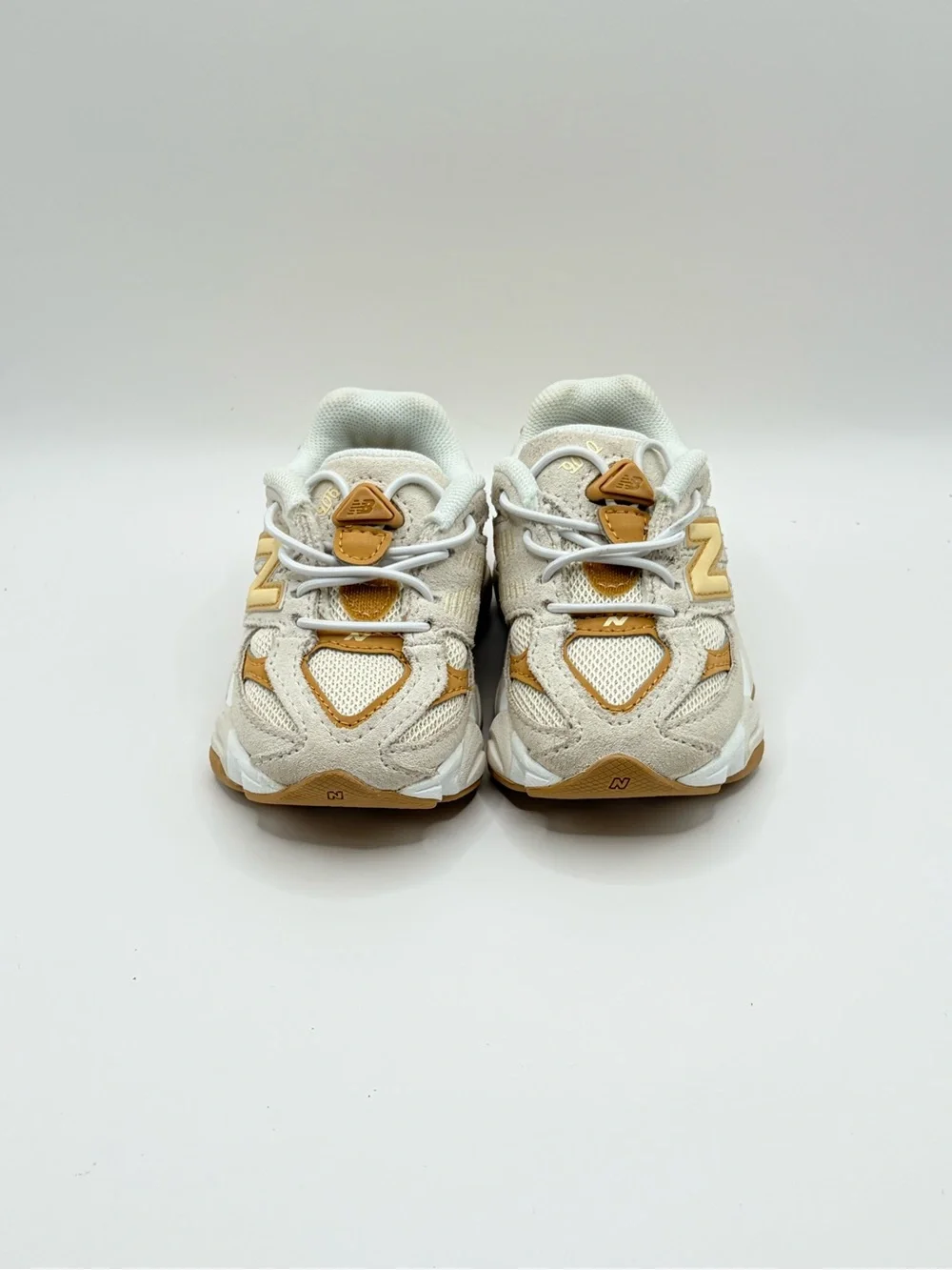 New Balance 9060 Kids White & Tan Chunky Sneaker